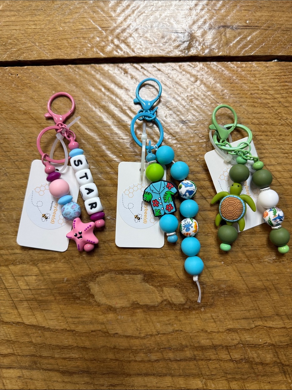 Honeybee(d) silicone keychains